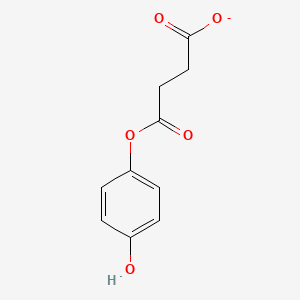 molecular formula C10H9O5- B14124346 Mono(4-hydroxyphenyl) succinate CAS No. 34428-26-7