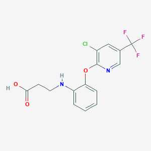 3-[(2-{[3-Chloro-5-(trifluoromethyl)pyridin-2-yl]oxy}phenyl)amino]propanoic acid