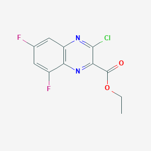 molecular formula C11H7ClF2N2O2 B1412436 Ethyl 3-chloro-6,8-difluoroquinoxaline-2-carboxylate CAS No. 1823183-36-3