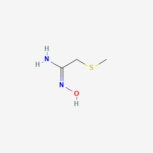 molecular formula C3H8N2OS B14124364 N'-hydroxy-2-methylsulfanylethanimidamide 