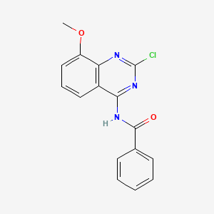molecular formula C16H12ClN3O2 B14124368 N-(2-Chloro-8-methoxyquinazolin-4-yl)benzamide 