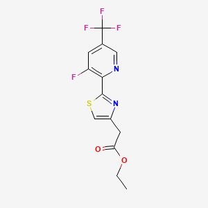 Ethyl 2-(2-(3-fluoro-5-(trifluoromethyl)pyridin-2-yl)thiazol-4-yl)acetate