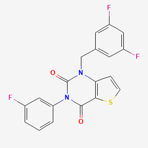 molecular formula C19H11F3N2O2S B14124435 1-(3,5-difluorobenzyl)-3-(3-fluorophenyl)thieno[3,2-d]pyrimidine-2,4(1H,3H)-dione 