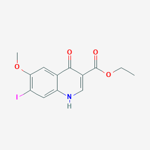 molecular formula C13H12INO4 B14124480 Ethyl 4-hydroxy-7-iodo-6-methoxyquinoline-3-carboxylate 