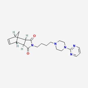 molecular formula C21H27N5O2 B1412451 (1beta,2beta,3beta,4beta)-N-[4-[4-(2-Pyrimidinyl)-1-piperazinyl]butyl]-2,3-bicyclo[2.2.1]hept-5-enedicarbimide CAS No. 87721-89-9