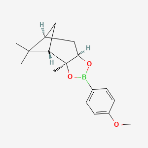 molecular formula C17H23BO3 B1412457 (3aS,4S,6S,7aR)-2-(4-Methoxyphenyl)-3a,5,5-trimethylhexahydro-4,6-methanobenzo[d][1,3,2]dioxaborole CAS No. 1258238-86-6