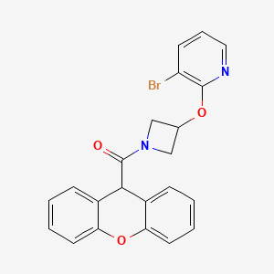molecular formula C22H17BrN2O3 B14124590 (3-((3-bromopyridin-2-yl)oxy)azetidin-1-yl)(9H-xanthen-9-yl)methanone 