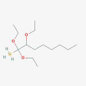molecular formula C14H32O3Si B14124651 1,1,2-Triethoxyoctylsilane 