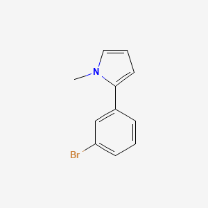 molecular formula C11H10BrN B14124673 2-(3-Bromophenyl)-1-methyl-1H-pyrrole 