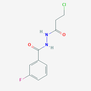 molecular formula C10H10ClFN2O2 B1412469 N'-(3-chloropropanoyl)-3-fluorobenzohydrazide CAS No. 1823182-50-8