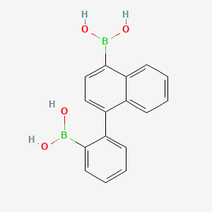 molecular formula C16H14B2O4 B14124741 4-(Naphthaleneboronicacid)phenylboronicacid CAS No. 1310405-25-4