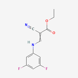 molecular formula C12H10F2N2O2 B14124750 Ethyl 2-cyano-3-(3,5-difluoroanilino)prop-2-enoate 