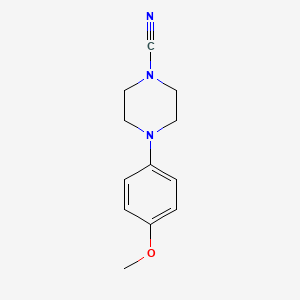 molecular formula C12H15N3O B14124772 4-(4-Methoxyphenyl)piperazine-1-carbonitrile CAS No. 89026-65-3