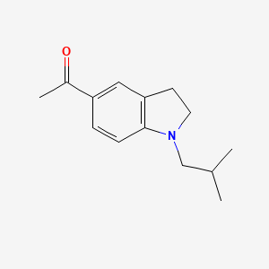 molecular formula C14H19NO B1412479 1-(1-Isobutyl-2,3-dihydro-1H-indol-5-yl)-ethanone CAS No. 1601044-30-7