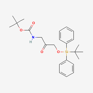molecular formula C24H33NO4Si B14124847 Tert-butyl (3-((tert-butyldiphenylsilyl)oxy)-2-oxopropyl)carbamate 
