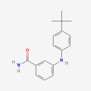 molecular formula C17H20N2O B14124897 3-[(4-Tert-butylphenyl)amino]benzamide 