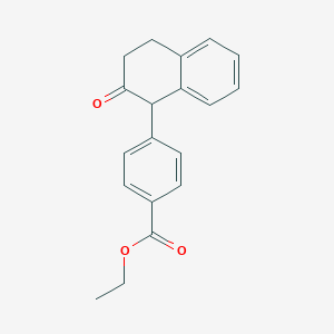 molecular formula C19H18O3 B14124945 Ethyl 4-(2-oxo-1,2,3,4-tetrahydronaphthalen-1-yl)benzoate 