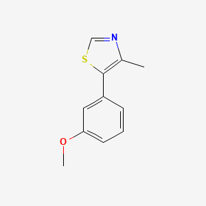 molecular formula C11H11NOS B14124950 5-(3-Methoxyphenyl)-4-methyl-1,3-thiazole 