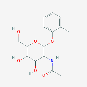 molecular formula C15H21NO6 B14124957 N-((2S,3R,4R,5S,6R)-4,5-Dihydroxy-6-(hydroxymethyl)-2-(o-tolyloxy)tetrahydro-2H-pyran-3-yl)acetamide 