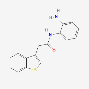 molecular formula C16H14N2OS B14124965 N-(2-Aminophenyl)-2-benzo[b]thiophen-3-ylacetamide 