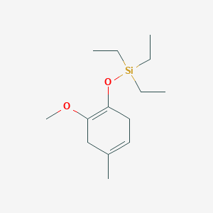 molecular formula C14H26O2Si B14125034 Triethyl[(2-methoxy-4-methylcyclohexa-1,4-dien-1-yl)oxy]silane CAS No. 88780-27-2
