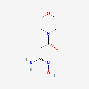 molecular formula C7H13N3O3 B14125041 N-hydroxy-3-morpholino-3-oxo-propanamidine 
