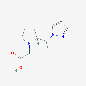 molecular formula C11H17N3O2 B14125050 {2-[1-(1H-pyrazol-1-yl)ethyl]pyrrolidin-1-yl}acetic acid CAS No. 1197231-87-0