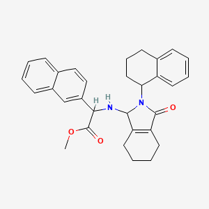 molecular formula C31H32N2O3 B14125104 methyl naphthalen-2-yl{[3-oxo-2-(1,2,3,4-tetrahydronaphthalen-1-yl)-2,3,4,5,6,7-hexahydro-1H-isoindol-1-yl]amino}acetate CAS No. 1104543-74-9