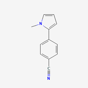 molecular formula C12H10N2 B14125127 4-(1-Methyl-1H-pyrrol-2-yl)benzonitrile 