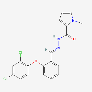 molecular formula C19H15Cl2N3O2 B14125143 N-[(E)-[2-(2,4-dichlorophenoxy)phenyl]methylideneamino]-1-methylpyrrole-2-carboxamide 