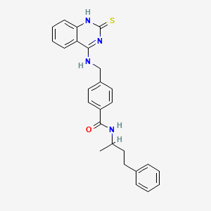 molecular formula C26H26N4OS B14125189 N-(4-phenylbutan-2-yl)-4-(((2-thioxo-1,2-dihydroquinazolin-4-yl)amino)methyl)benzamide 
