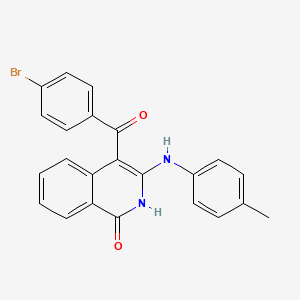 molecular formula C23H17BrN2O2 B14125213 4-(4-bromobenzoyl)-3-(p-tolylamino)isoquinolin-1(2H)-one 