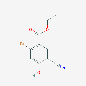 molecular formula C10H8BrNO3 B1412526 Ethyl 2-bromo-5-cyano-4-hydroxybenzoate CAS No. 1806063-37-5