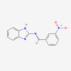 molecular formula C14H10N4O2 B14125320 N-(1H-Benzimidazol-2-yl)-1-(3-nitrophenyl)methanimine CAS No. 76061-09-1