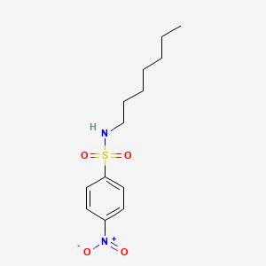 molecular formula C13H20N2O4S B14125365 N-heptyl-4-nitrobenzenesulfonamide CAS No. 107618-53-1