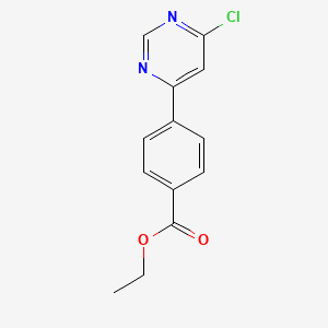 molecular formula C13H11ClN2O2 B14125396 Ethyl 4-(6-chloropyrimidin-4-yl)benzoate 