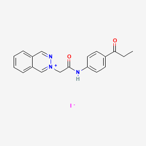 molecular formula C19H18IN3O2 B14125437 2-(2-Oxo-2-((4-propionylphenyl)amino)ethyl)phthalazin-2-ium iodide CAS No. 596107-59-4