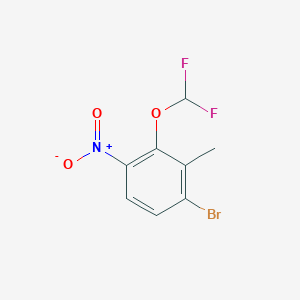 molecular formula C8H6BrF2NO3 B1412550 6-Bromo-2-difluoromethoxy-3-nitrotoluene CAS No. 1805104-08-8