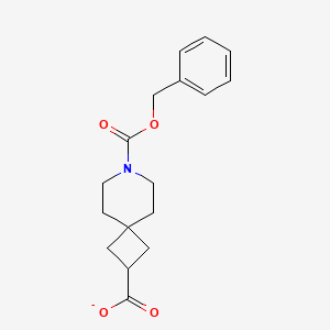 molecular formula C17H20NO4- B14125547 7-Azaspiro[3.5]nonane-2,7-dicarboxylic acid, 7-(phenylmethyl) ester 