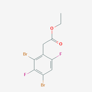 molecular formula C10H8Br2F2O2 B1412559 Ethyl 2,4-dibromo-3,6-difluorophenylacetate CAS No. 1803715-63-0
