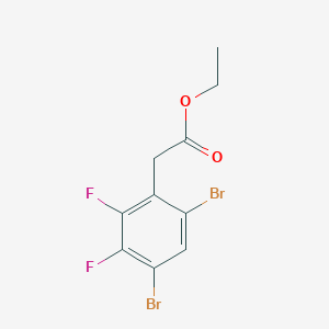 molecular formula C10H8Br2F2O2 B1412560 Ethyl 4,6-dibromo-2,3-difluorophenylacetate CAS No. 1806273-46-0