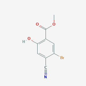 molecular formula C9H6BrNO3 B1412568 Methyl 5-bromo-4-cyano-2-hydroxybenzoate CAS No. 1804381-61-0