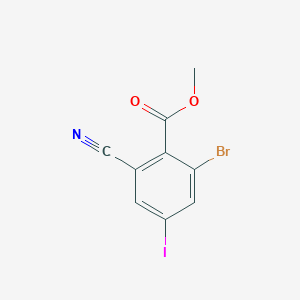 molecular formula C9H5BrINO2 B1412570 Methyl 2-bromo-6-cyano-4-iodobenzoate CAS No. 1807162-86-2