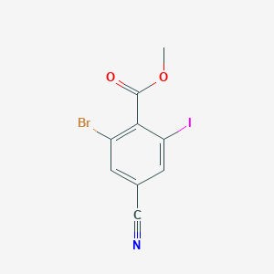 molecular formula C9H5BrINO2 B1412579 Methyl 2-bromo-4-cyano-6-iodobenzoate CAS No. 1805419-26-4