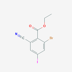 molecular formula C10H7BrINO2 B1412587 Ethyl 2-bromo-6-cyano-4-iodobenzoate CAS No. 1807015-40-2