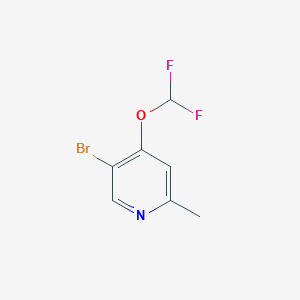 molecular formula C7H6BrF2NO B1412592 5-Bromo-4-difluoromethoxy-2-methylpyridine CAS No. 1805526-61-7