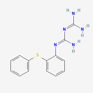 molecular formula C14H15N5S B1412612 N-[2-(Phenylthio)phenyl]imidodicarbonimidic diamide CAS No. 96876-37-8