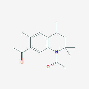 molecular formula C17H23NO2 B1412624 1-(1-Acetyl-2,2,4,6-tetramethyl-1,2,3,4-tetrahydroquinolin-7-yl)ethanone CAS No. 2096138-48-4