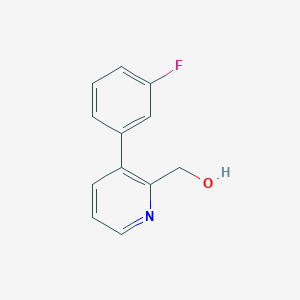 molecular formula C12H10FNO B1412630 3-(3-Fluorophenyl)pyridine-2-methanol CAS No. 1227600-96-5