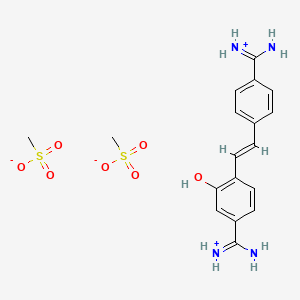 Hydroxystilbamidine bis(methanesulfonate)